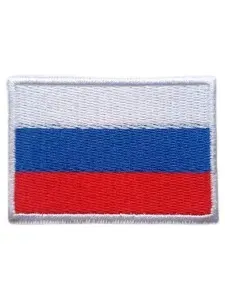 Нашивка Флаг России 6х4,3 см, без липучки