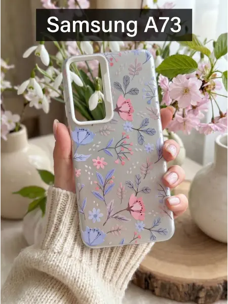 Good Luck Clover Чехол на Samsung Galaxy A73 Цветочный Принт (3)