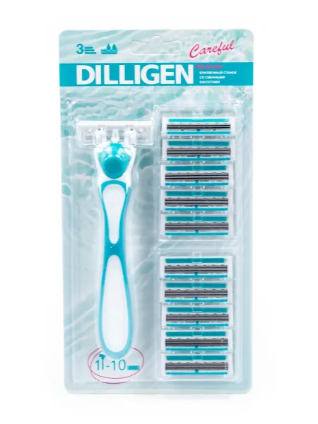 DILLIGEN Careful Бритвенный станок женский 3 лезвия, 1шт