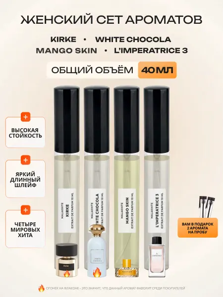MALAKHITE PARFUMERY Духи Kirke, White Chocola, Mango Skin, LImperatrice 3