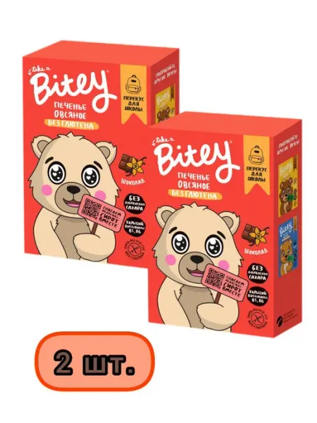 Take a bitey BITEY Печенье Овсяное со Вкусом Шоколад (с 3-х лет) - 2 шт