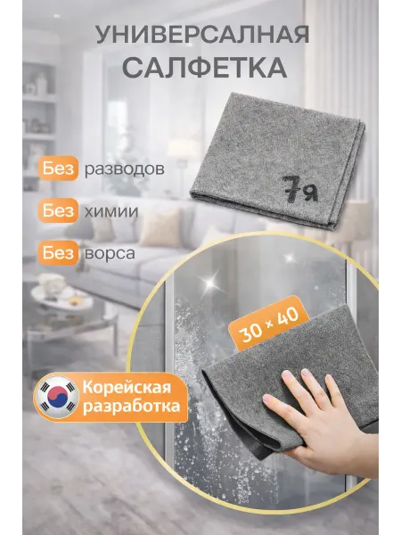 Универсальная салфетка - умная тряпка 30x40 см