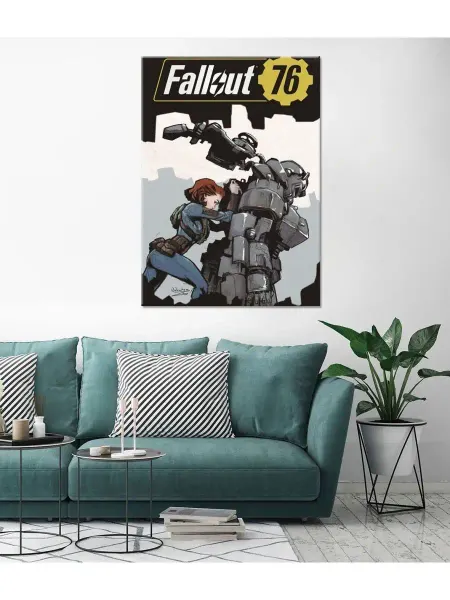 Интерьерные картины Картина на холсте Fallout 76 30х40