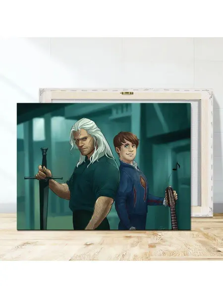 Classic Art Картина на холсте Геральт и Лютик рисунок 30х40