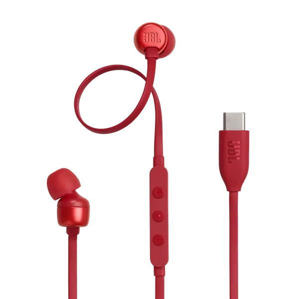 Проводные наушники JBL Tune 310C, USB Type-C, красный (JBLT310CRED)