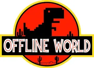 Знак декоративный "OFFLINE" (32х43 см., пластик). Картина в подарок / декор для детской комнаты / постер в офис.