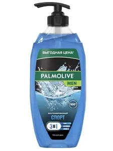 Гель для душа мужской Palmolive Men Спорт Восстанавливающий 3в1 для тела, лица и волос, 750мл