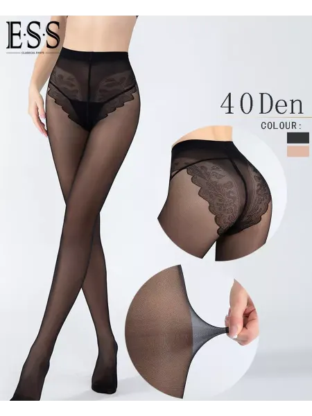 DOVER Колготки черные 40 Den с трусиками