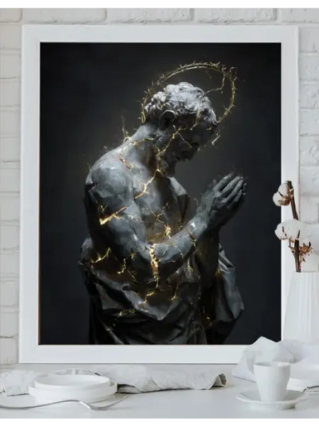 Art on Canvas Античная статуя Картина по номерам на холсте 40х50 см