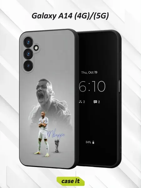 Case it Чехол на Samsung A14 4G 5G с принтом Kylian Mbappe Real