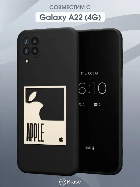 Kcase Чехол на Samsung A22 4G с принтом Apple