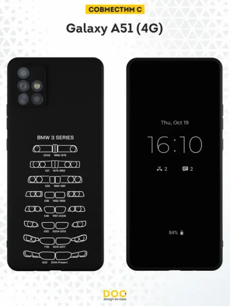 DesignOnCase Чехол на Samsung A51 4G с принтом BMW