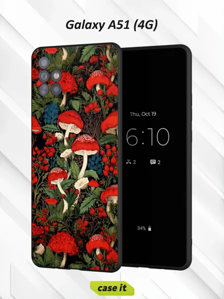 Case it Чехол на Samsung A51 4Gс принтом Мухоморы