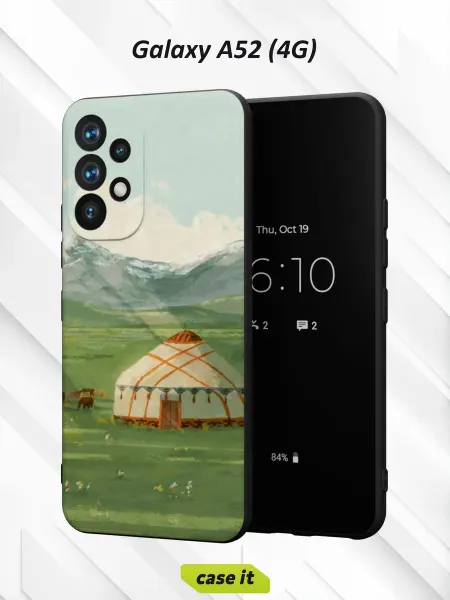Case it Чехол на Samsung A52 4Gс принтом Дом в горах