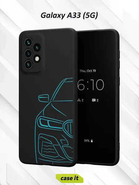Case it Чехол на Samsung A33 5G с принтом силуэт BMW 5 серии
