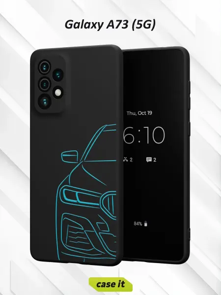 Case it Чехол на Samsung A73 5G с принтом силуэт BMW 5 серии