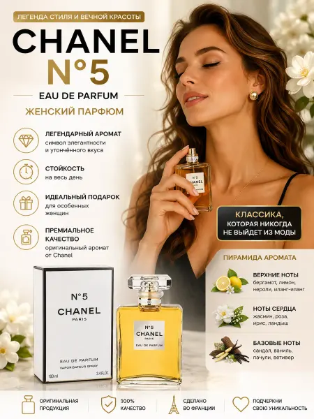 ЛЮКСОВЫЕ ПАРФЮМЫ Духи женские SHANEL 5 Шанель номер 5