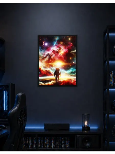 Postersbase Постер Астронавт в космосе с захватывающим космическим 50x70