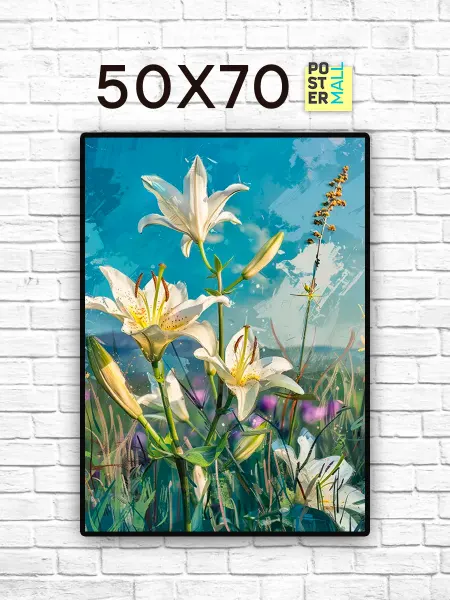 Poster Mall Постер на стену Картина "Лилии в поле" 50х70