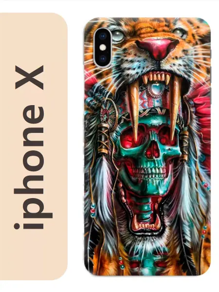 CaseOffice Чехол на iphone X викинг татуировка 589