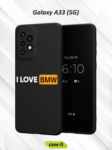 Case it Чехол на Samsung A33 5G с принтом I love BMW