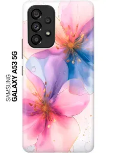 Силиконовый чехол на Samsung Galaxy A53 5G с принтом "Магические цветочки"