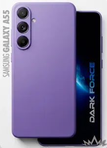 Чехол на Samsung Galaxy A55 5G с Soft-touch покрытием, защитой камеры и бархатистым покрытием внутри, DARK FORCE, Лаванда