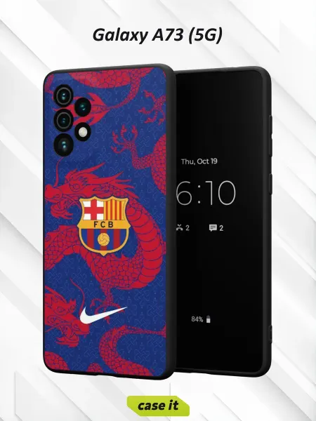 Case it Чехол на Samsung A73 5G с принтом Барселона красным драконом