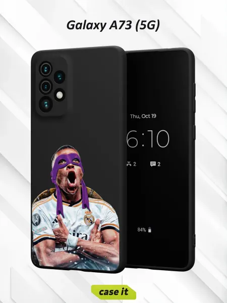 Case it Чехол на Samsung A73 5G с принтом Удивленный Килиан Мбаппе
