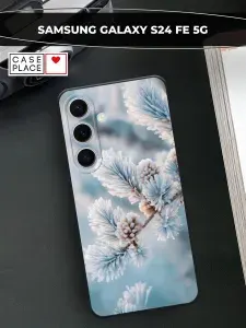 Матовый силиконовый чехол на Samsung Galaxy S24 FE 5G / Самсунг s24 fe зимний