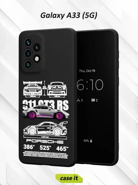 Case it Чехол на Samsung A33 5Gс принтом Porsche 911