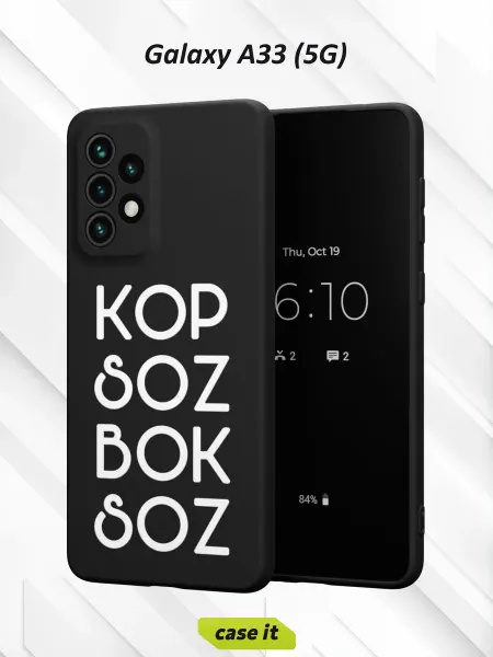Case it Чехол на Samsung A33 5Gс принтом Kop soz bok soz