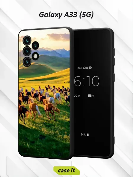 Case it Чехол на Samsung A33 5Gс принтом Лошади