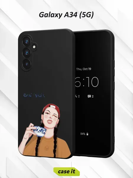 Case it Чехол на Samsung A34 5Gс принтом Kazakh Girls