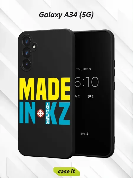 Case it Чехол на Samsung A34 5Gс принтом MADE IN KZ