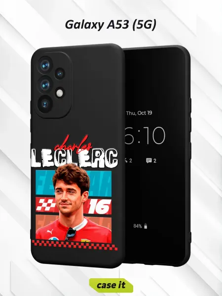 Case it Чехол на Samsung A53 5Gс принтом Шарль Леклер