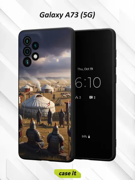 Case it Чехол на Samsung A73 5Gс принтом лагерь кочевников