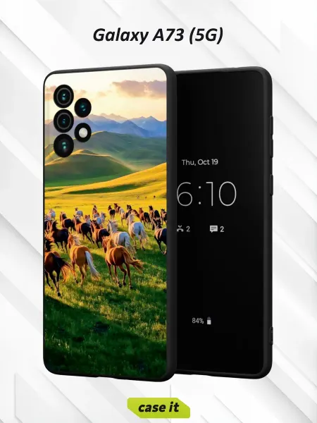 Case it Чехол на Samsung A73 5Gс принтом Лошади