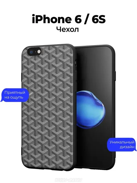 Чехол-Мания Чехол на Apple iPhone 6 6S c принтом серый узор