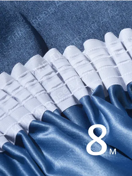 Шторник Шторная лента белая 6 см,8 м
