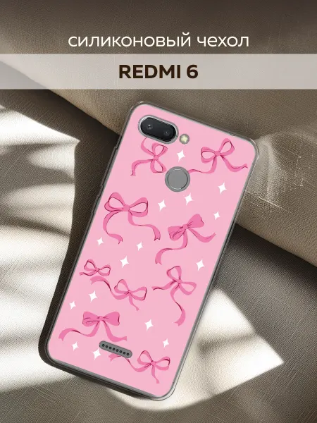 Xiaomi Чехол на Redmi 6 с бантиками