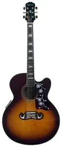EPIPHONE Акустическая гитара электроакустическая J-200 EC Studio Vintage Sunburst 6-струнная, корпус Клен