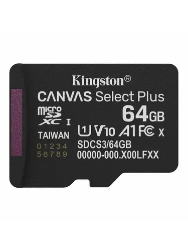 Kingston Canvas Select Plus 64 ГБ Карта памяти microSDXC, SDCS3/64GBSP