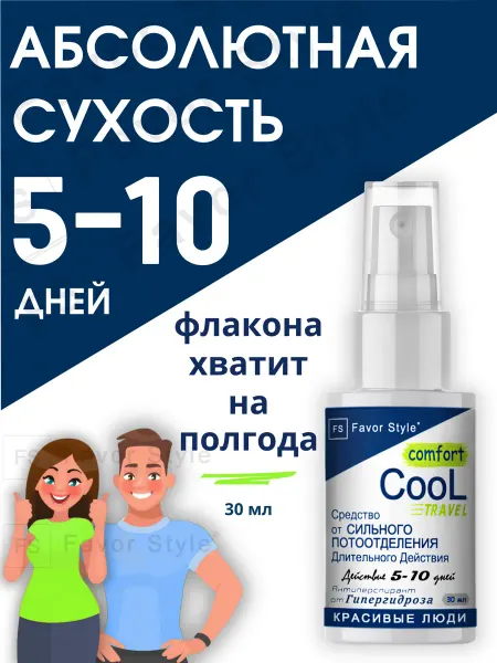 Favor Style Дезодорант - Антиперспирант COOL Travel Сomfort 7 дней 30 мл