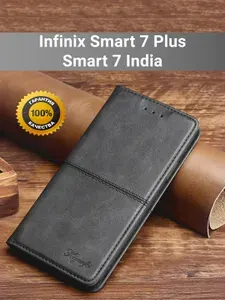 Чехол книжка elitcase на Infinix Smart 7 Plus и Infinix Smart 7 India / Инфиникс Смарт 7 + и Смарт 7 Индия (Черная)