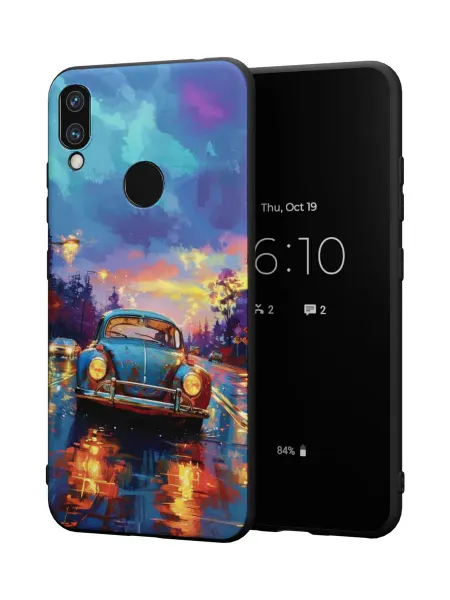 QuestCase Чехол на Xiaomi Redmi Note 7 с принтом Машина