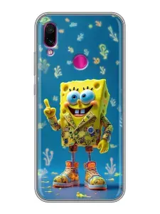 Чехол для Xiaomi RedMi Note 7 с принтом Спанч боб Спанчбоб на Сяоми Редми Ноут 7