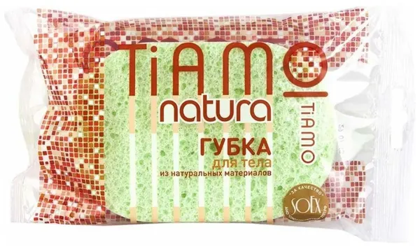 Tiamo Губка для тела Natura ОВАЛ целлюлоза 7690