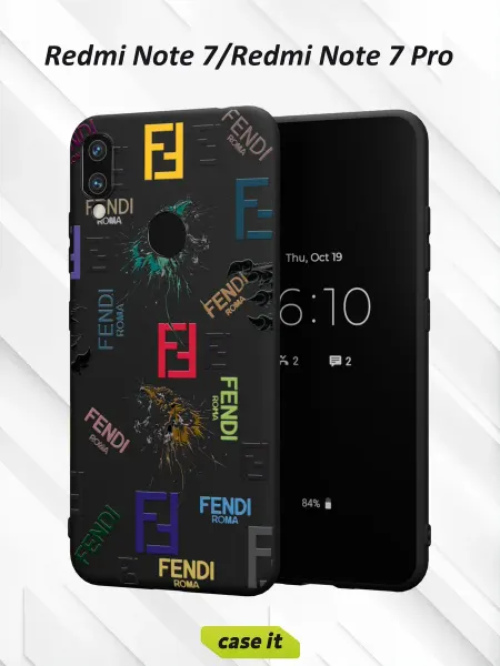 Case it Чехол на Redmi Note 7с принтом Fendi