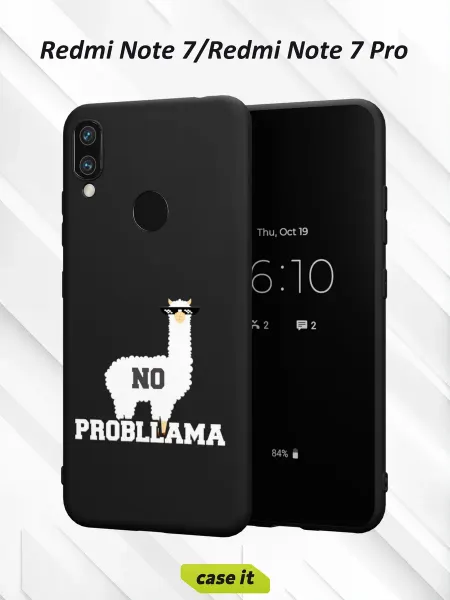 Case it Чехол на Redmi Note 7с принтом Probllama